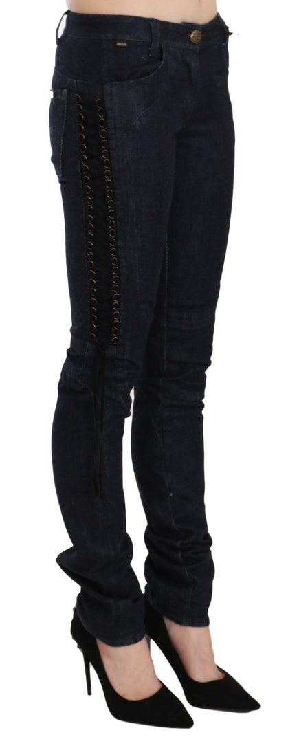 Elegante skinny broek met lage taille