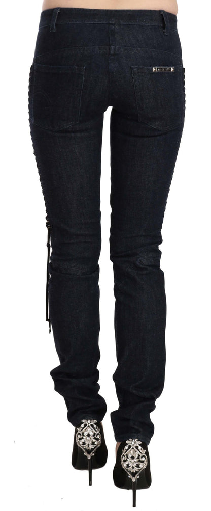 Elegante skinny broek met lage taille