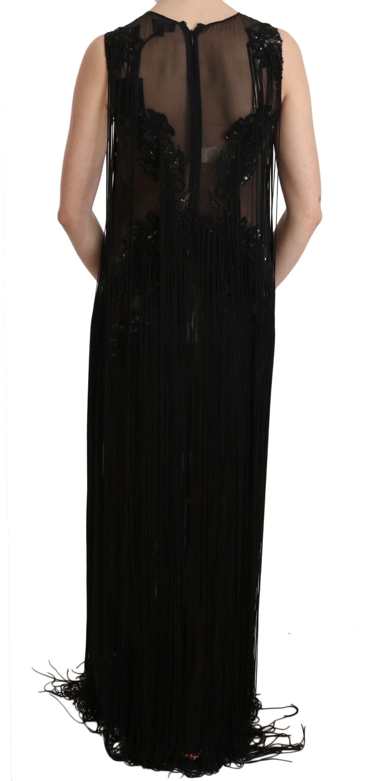 Sheer Sequined Maxi Elegance Dress