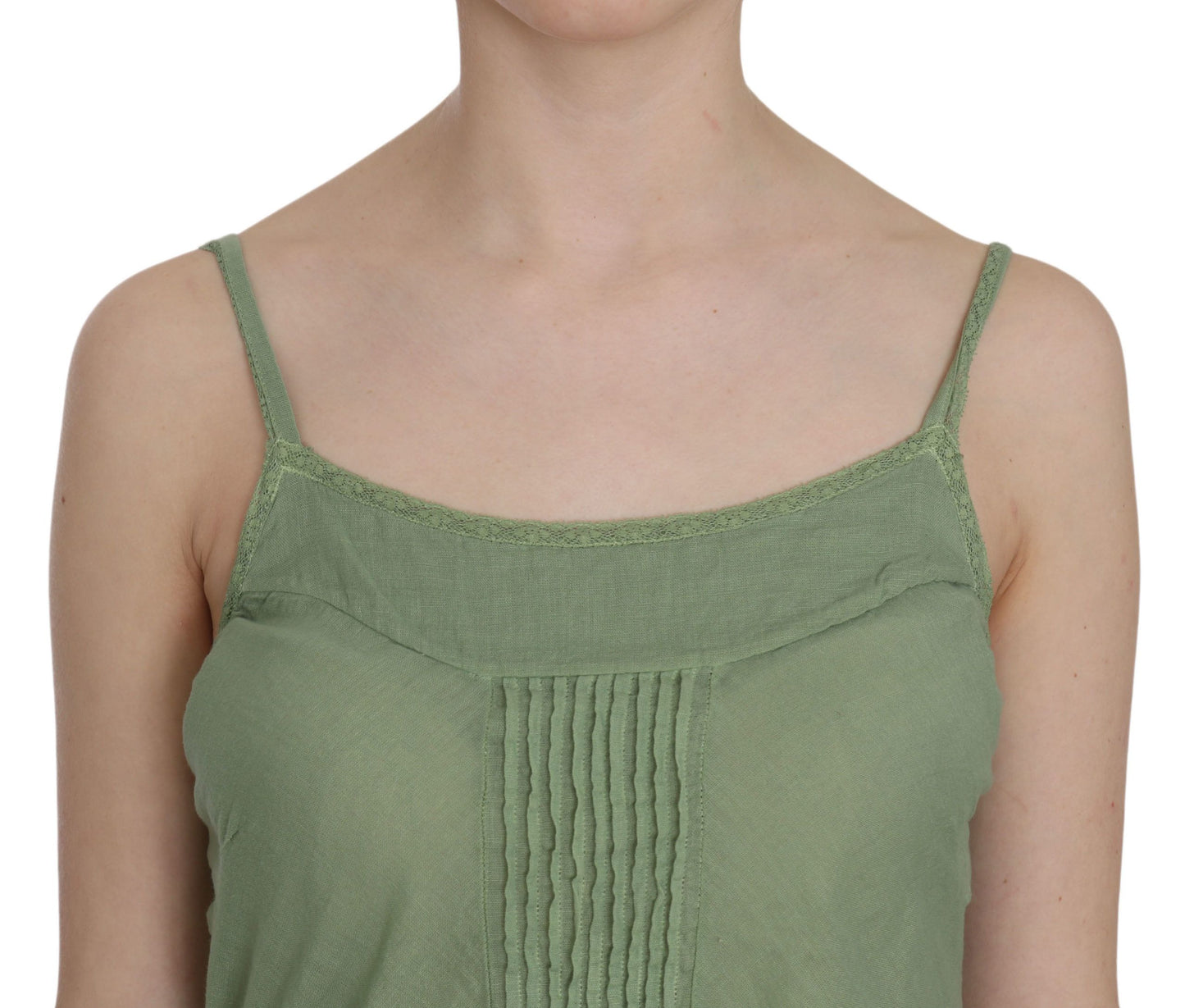 Emerald Silk Spaghetti Strap Tank Top