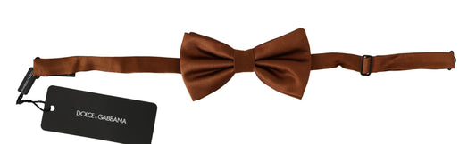 Elegant Silk Bow Tie in Bronze Elegance