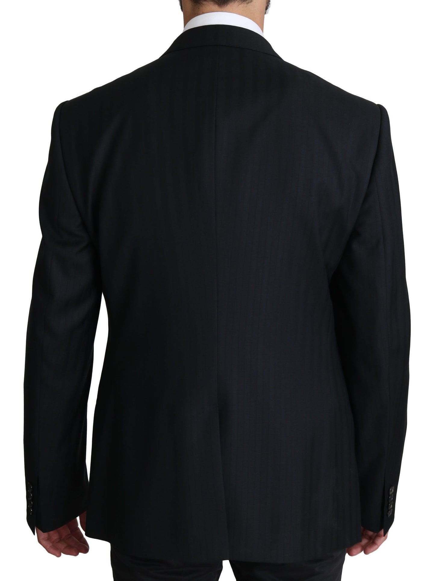 Elegante formele Martini-blazer met blauw patroon