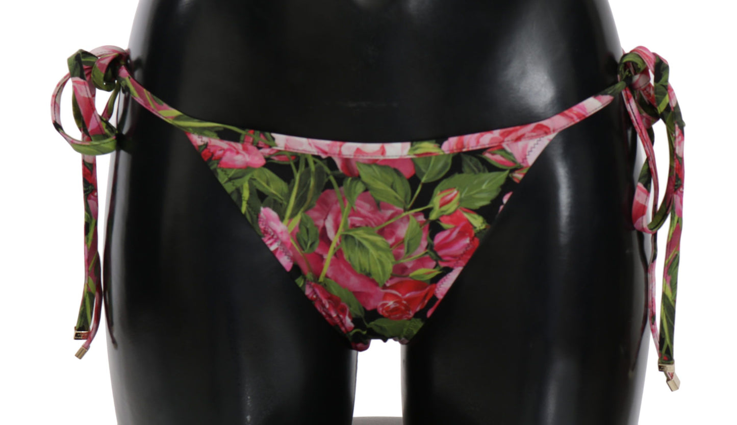 Elegant bikinibroekje met rozenpatroon