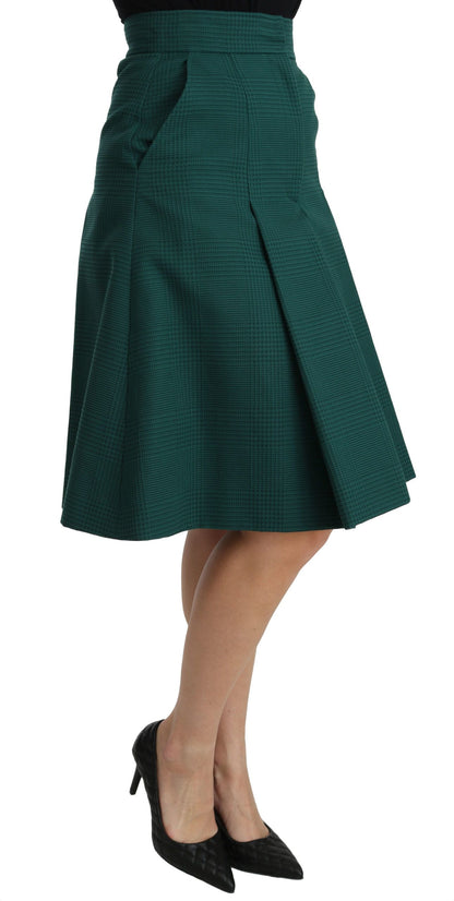 Elegante knielange rok met hoge taille