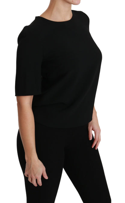 Elegante zwarte stretch blousetop