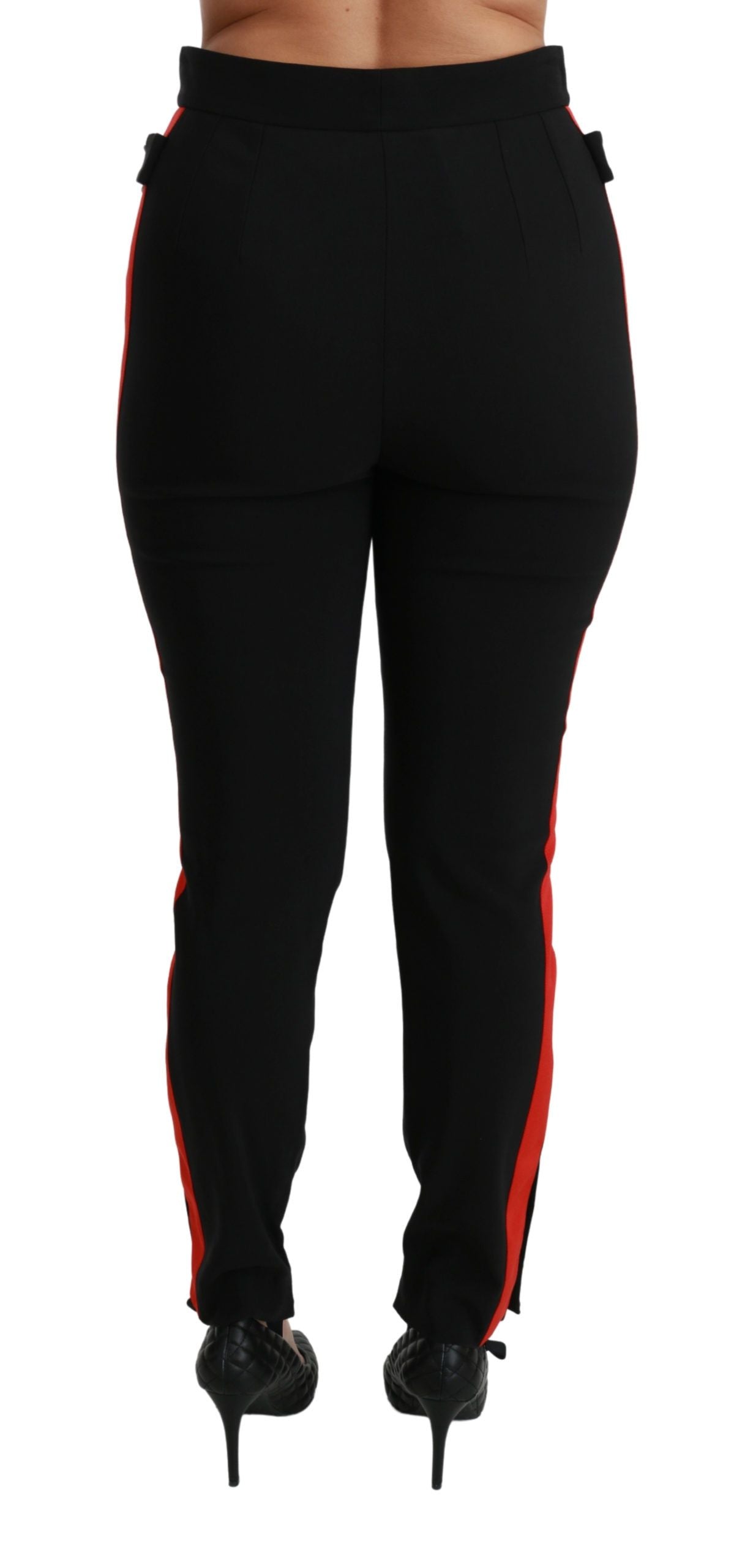 Chic High Waist Skinny Pants in Black