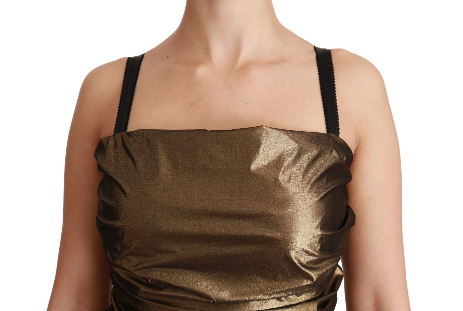 Bronzen bodycon schede mini-jurk