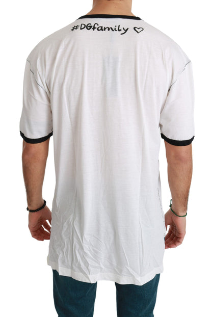 Elegant wit heren-T-shirt van zijdemix