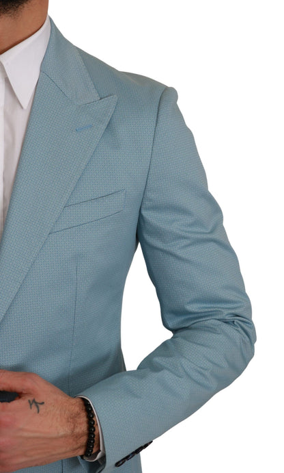 Elegante blazer azul con estampado de fantasía