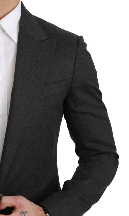 Elegante blazer formal gris de corte slim