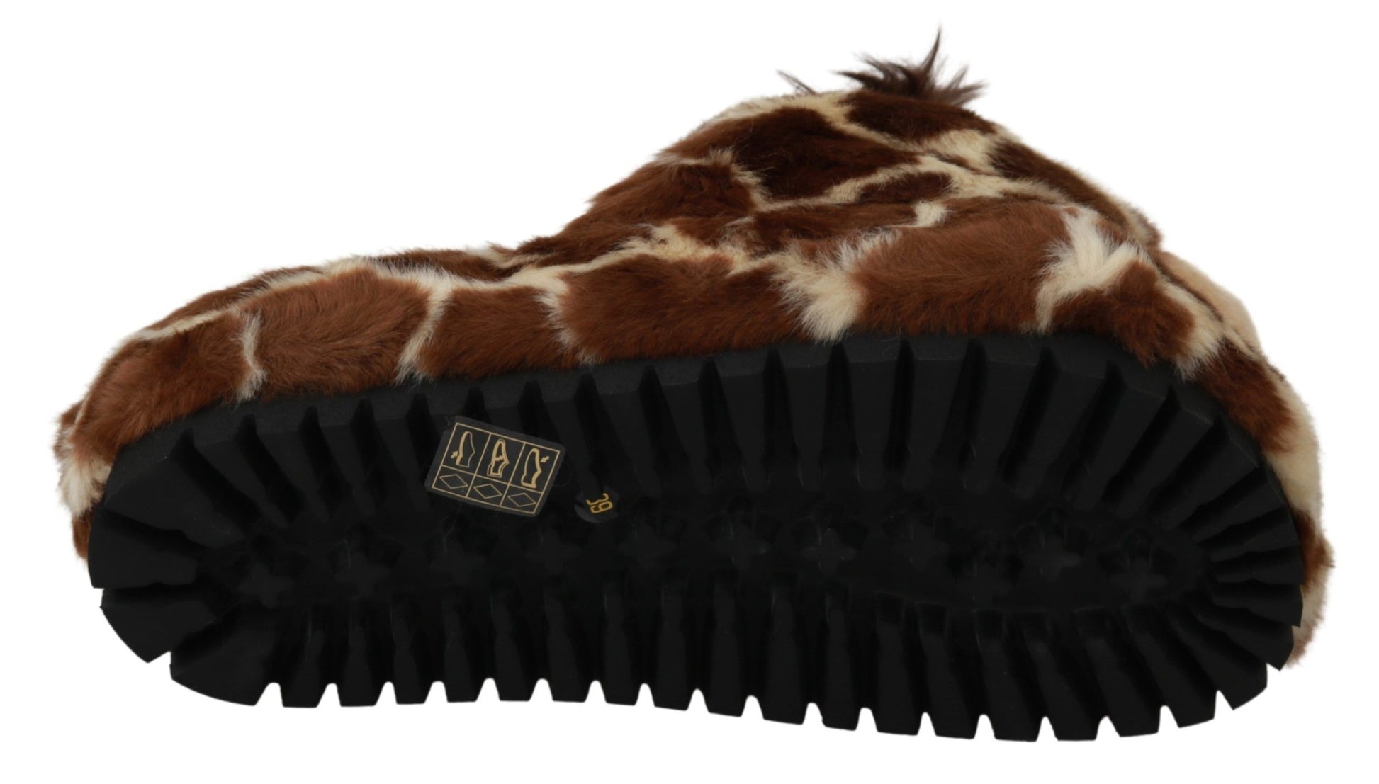 Elegante slippers met giraffemotief voor verfijnd comfort