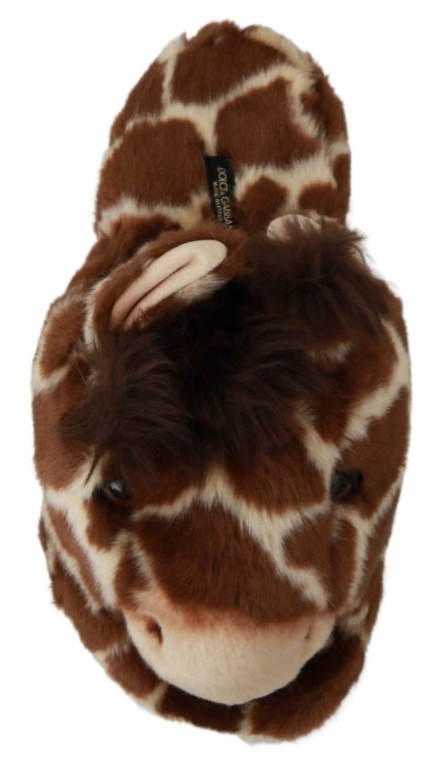 Elegante slippers met giraffemotief voor verfijnd comfort