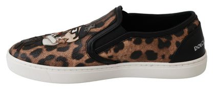 Chique loafers met luipaardprint voor elegant comfort