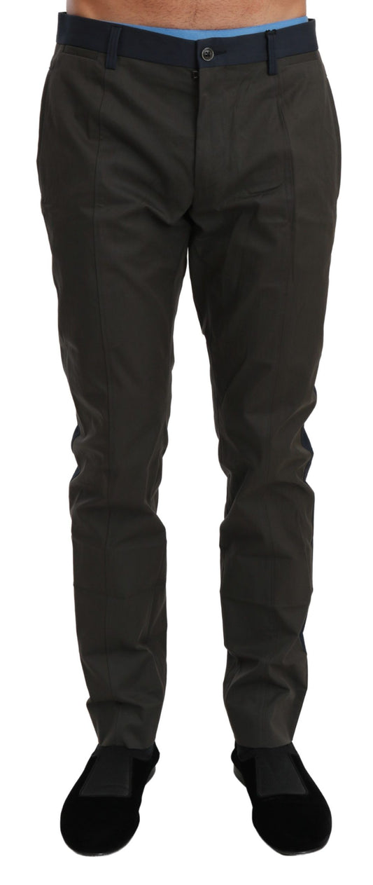 Elegante slim-fit gestreepte casual broek