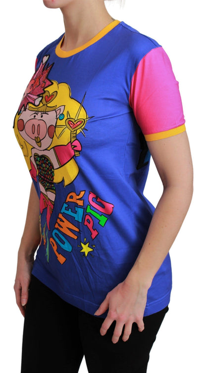 Paars PIG SUPERGIRL Top katoenen T-shirt