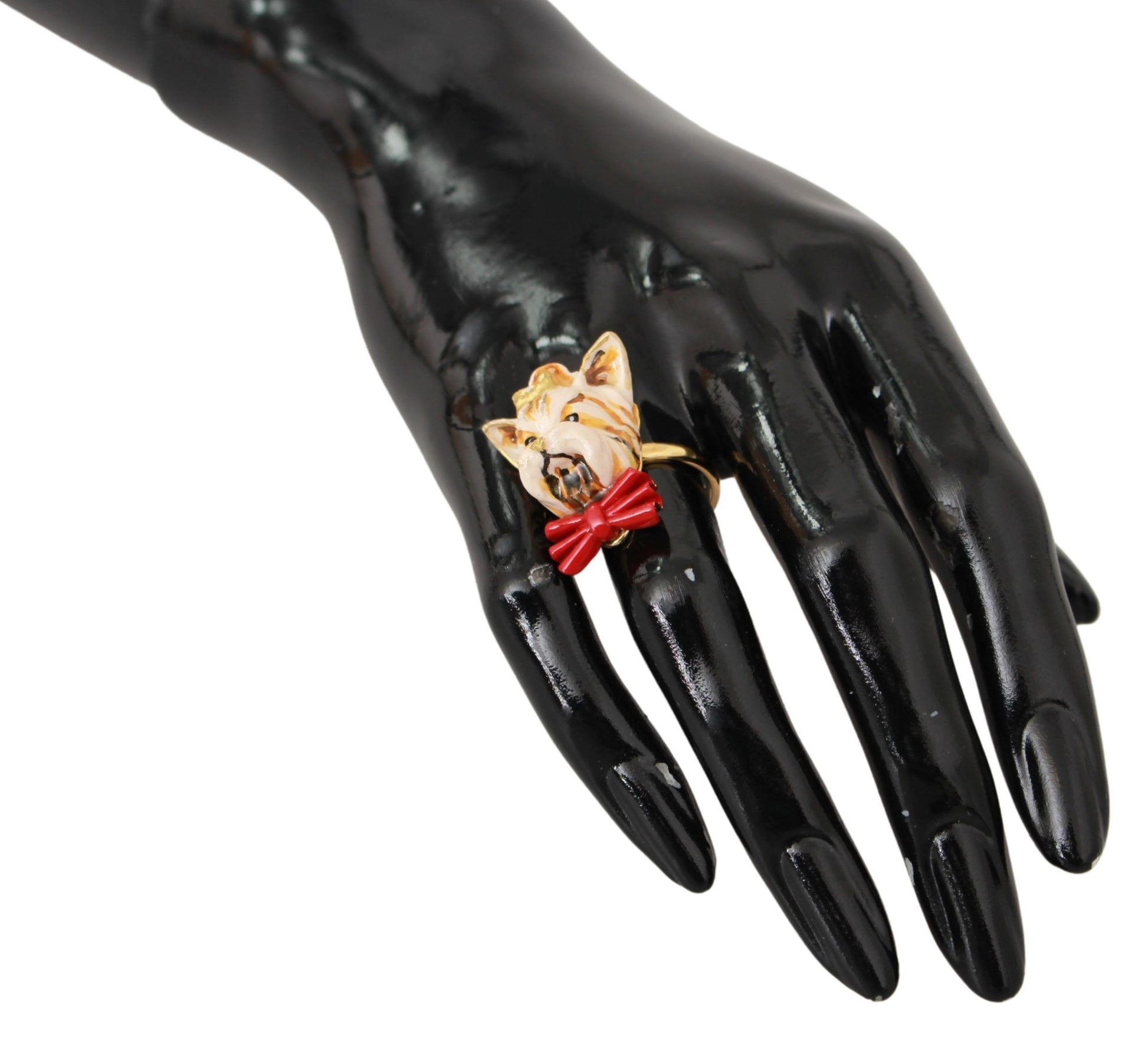 Chic Canine Gold-Tone Statement Ring