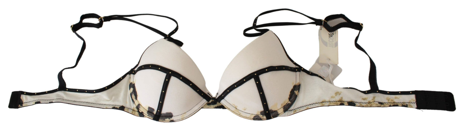 Elegante witte push-up bh met logodetails