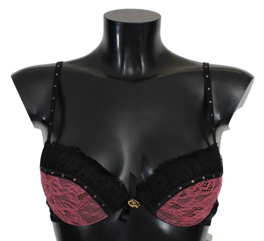 Sujetador push-up elegante de encaje negro