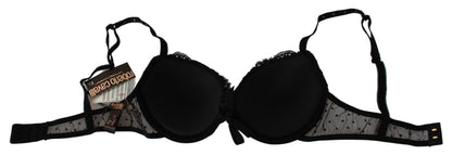 Sujetador push-up elegante de encaje negro