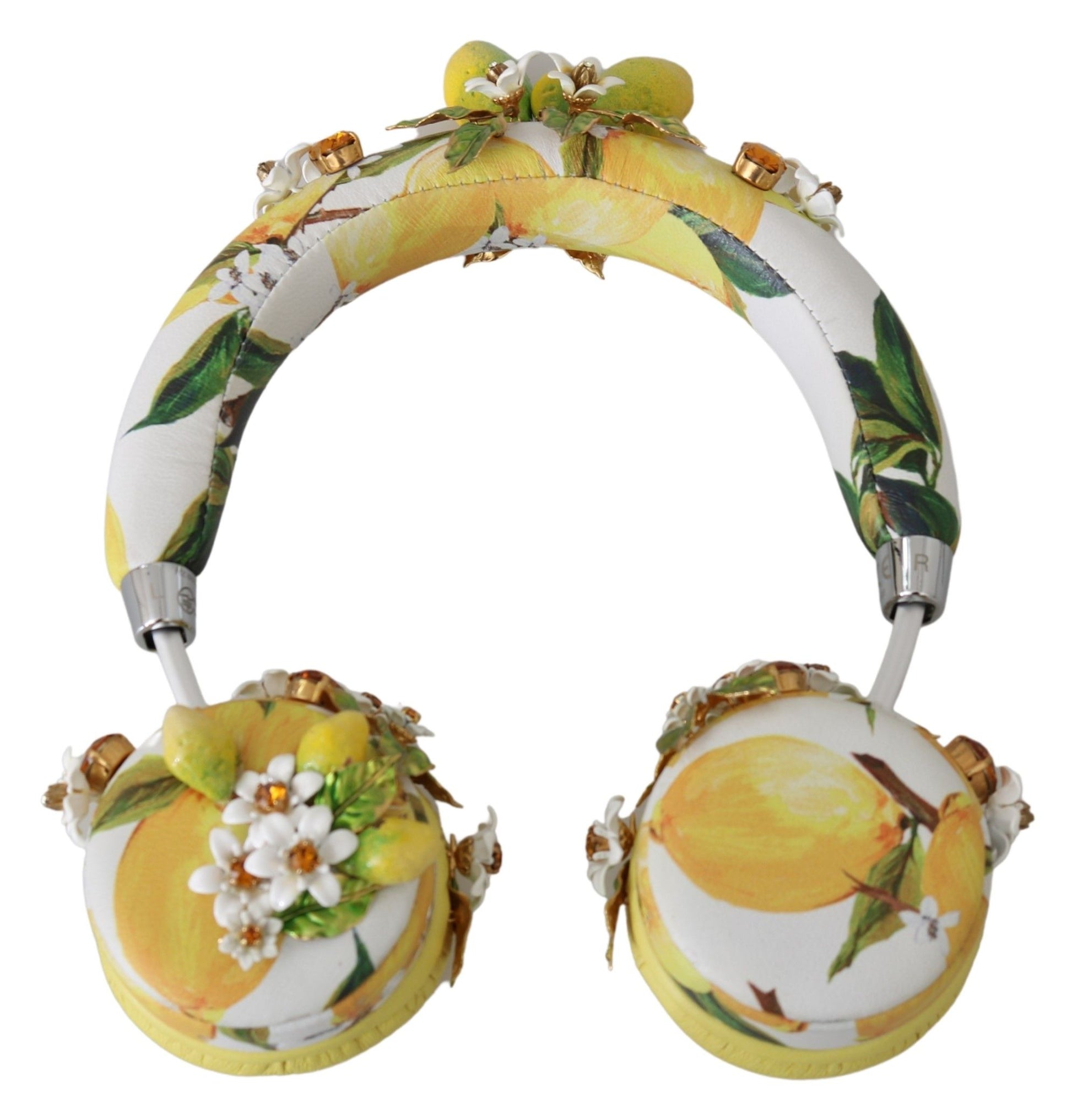 Auriculares de cuero con adornos dorados de Glamorous