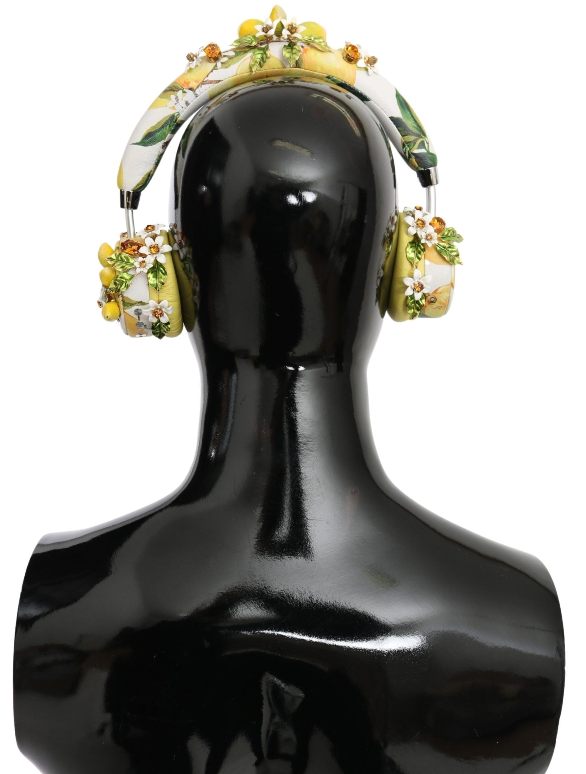 Auriculares de cuero con adornos dorados de Glamorous