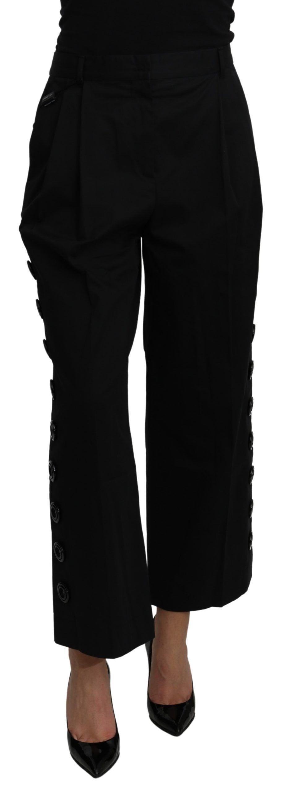 Elegante cropped broek met hoge taille