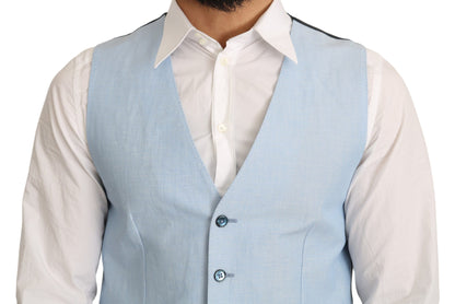 Chaleco formal elegante para hombre azul