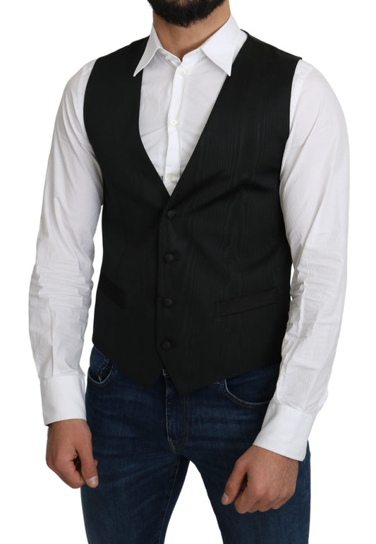 Elegant zijden formeel grijs vest