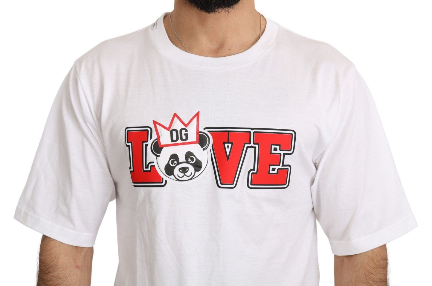 Camiseta ajustada con cuello redondo Panda Love