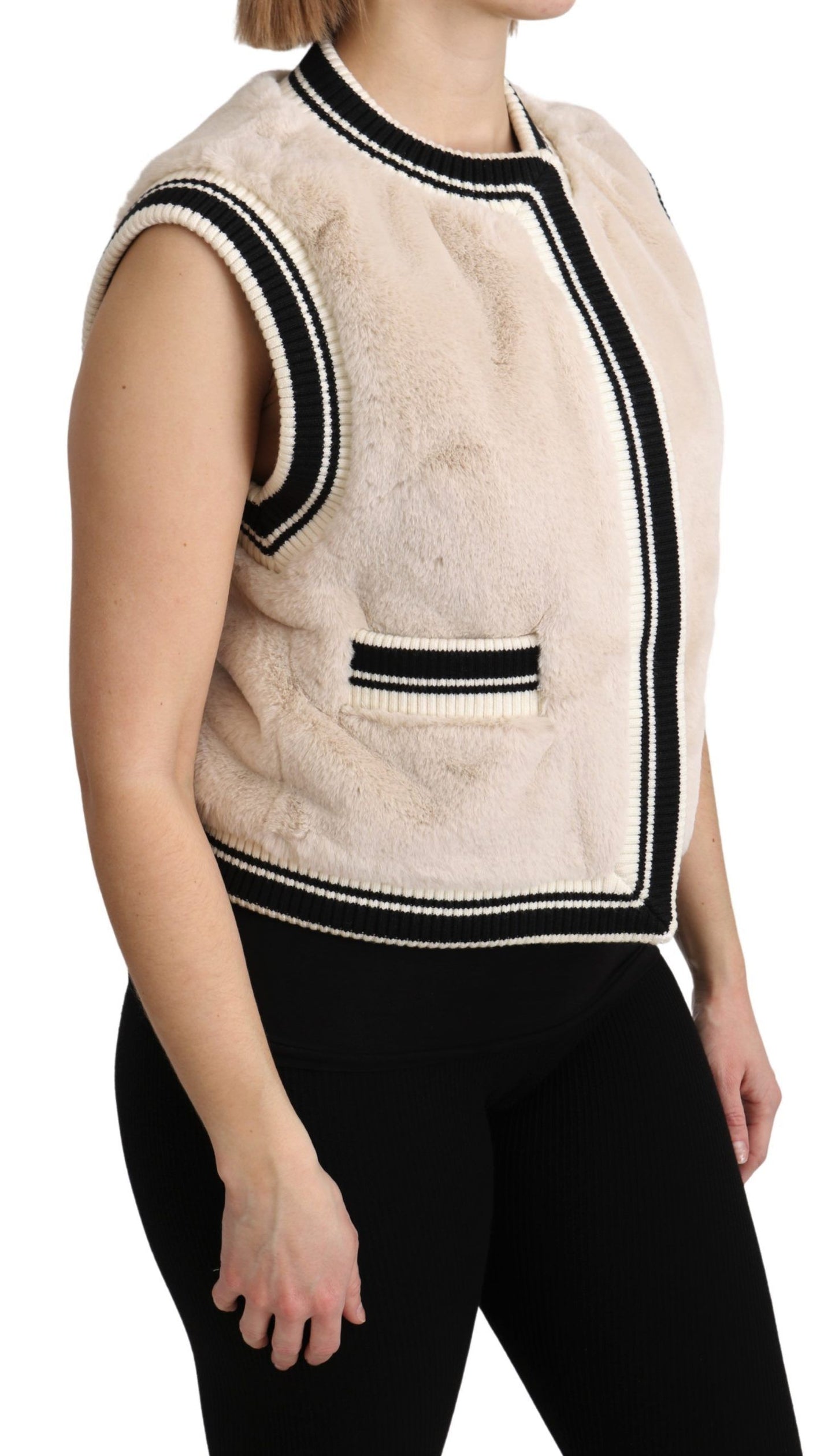 Elegant Sleeveless Faux Fur Vest