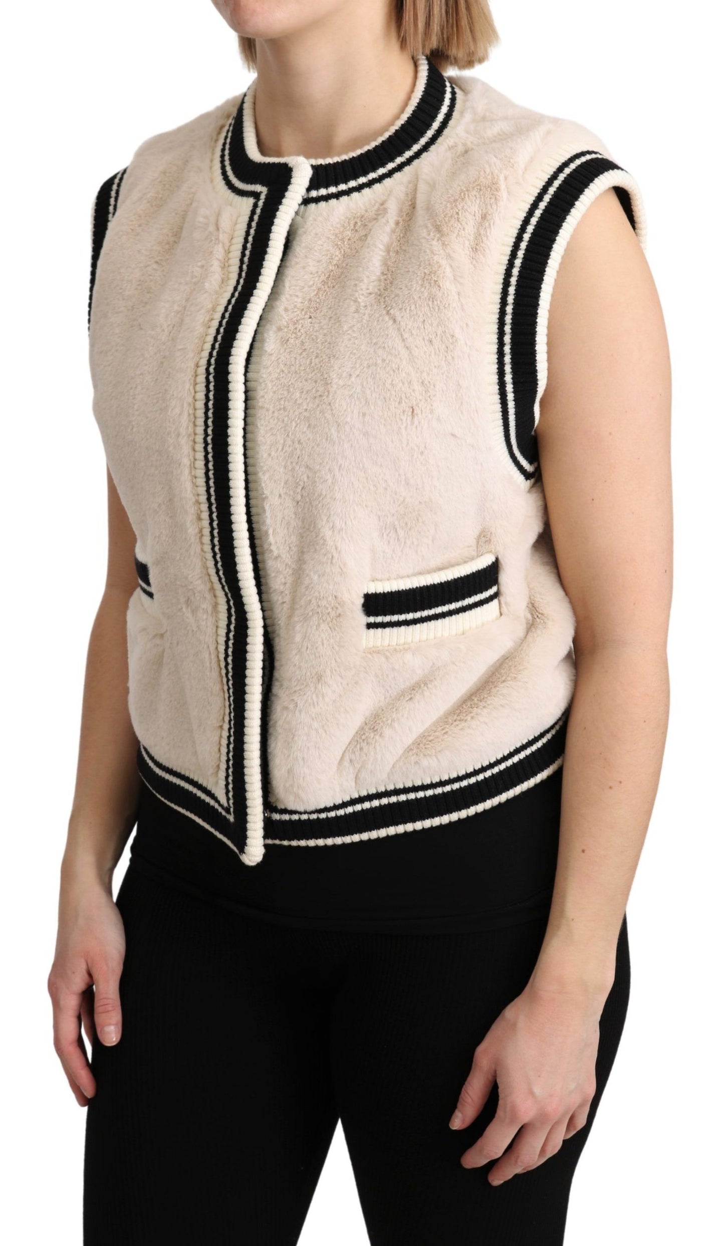 Elegant Sleeveless Faux Fur Vest