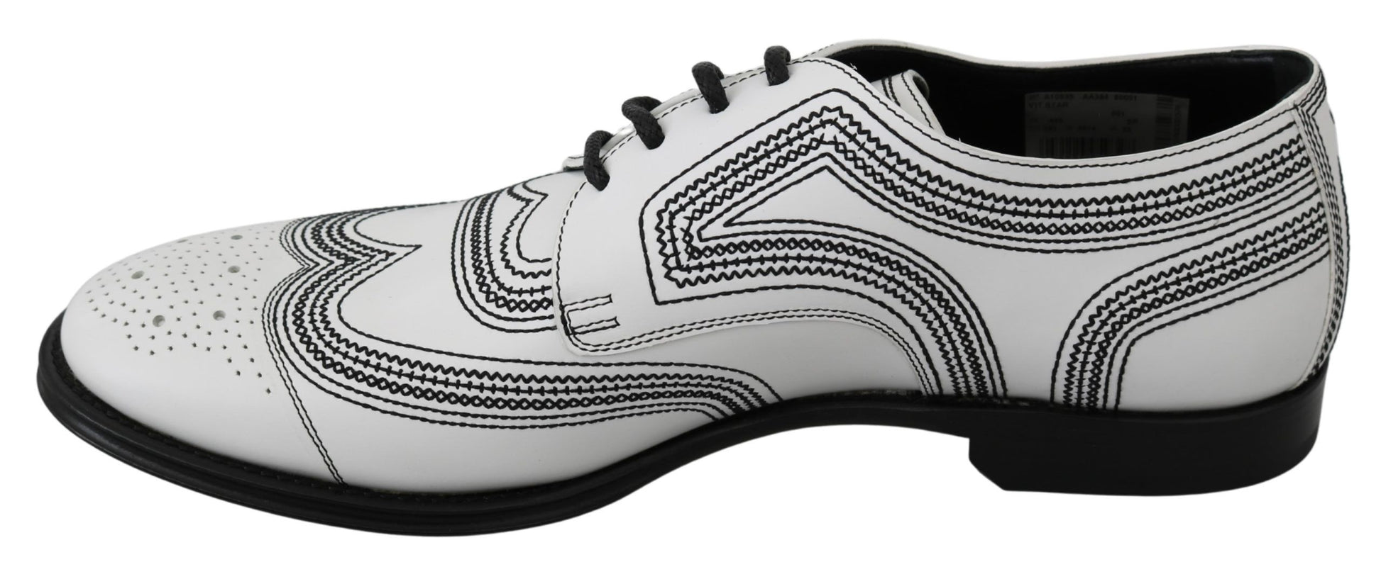 Elegante witte leren derbyschoenen