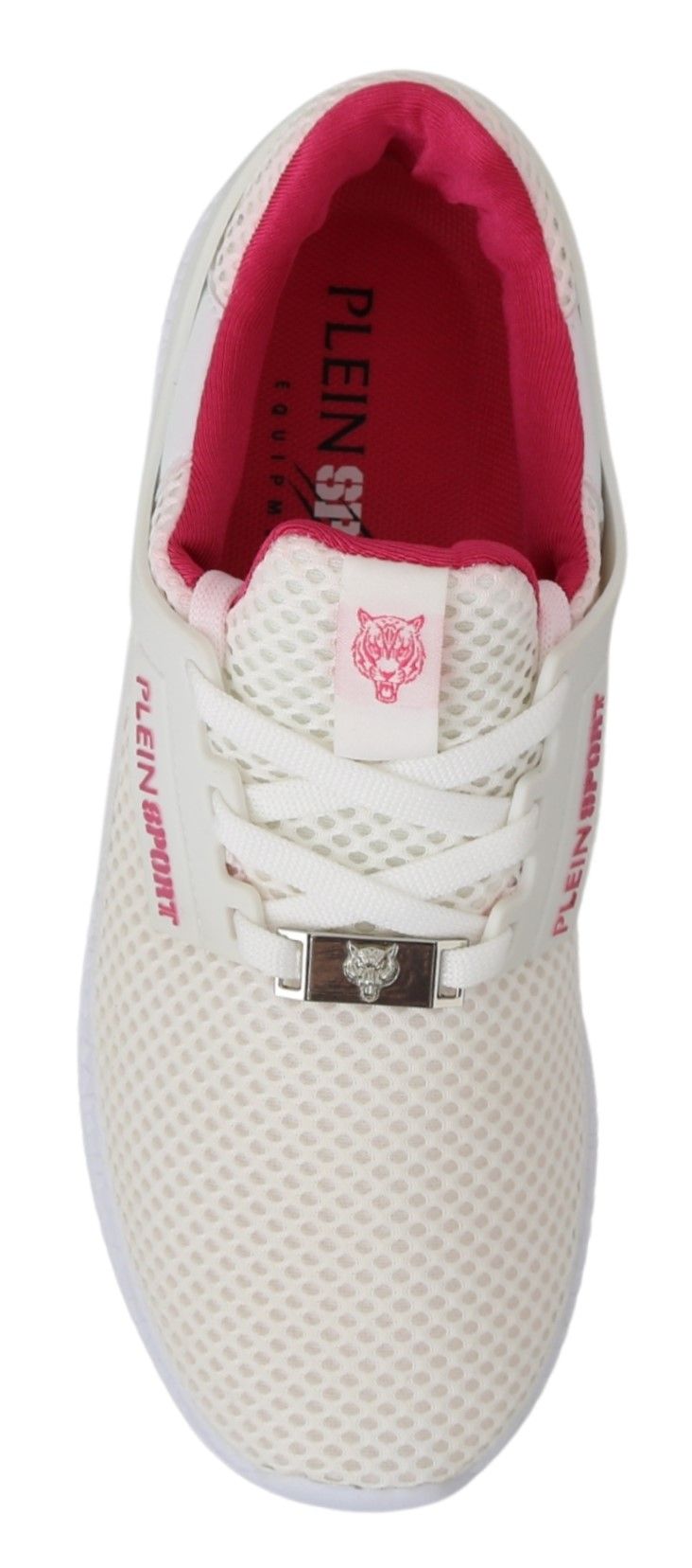 Chique witte Becky sneakers met roze accenten