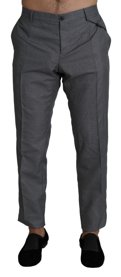 Elegante grijze slim-fit pantalon