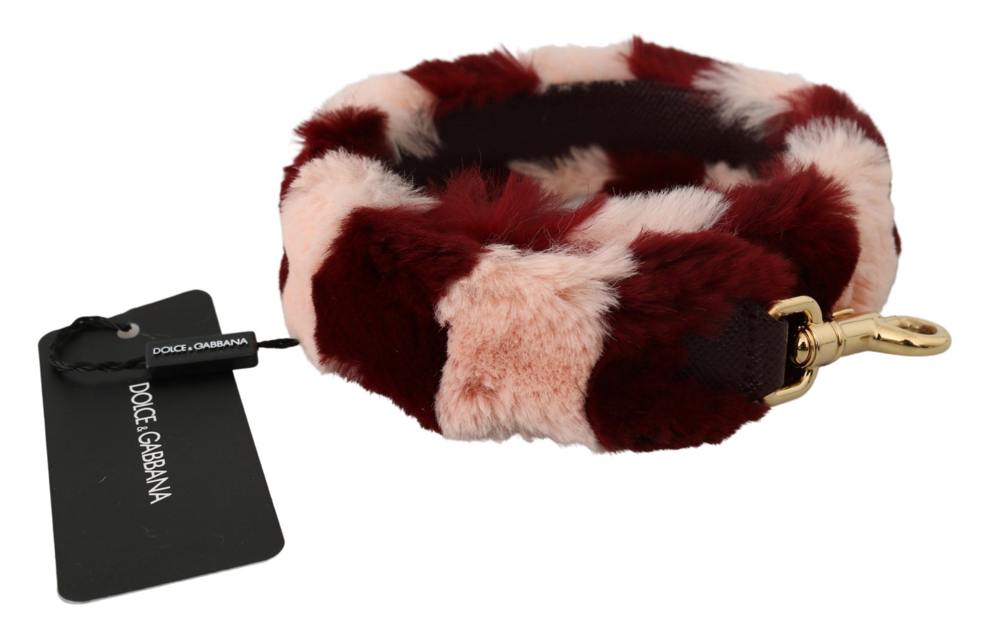 Bordeaux Pink Fur Shoulder Strap Luxury Accessory