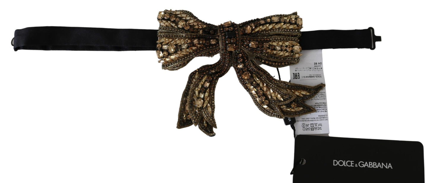 Elegant Silk Gold Bowtie - Dazzle in Style