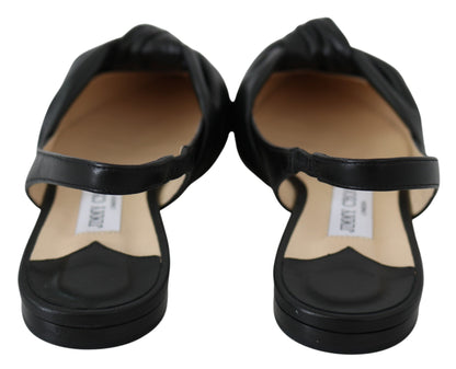 Elegante lederen flats met puntige neus