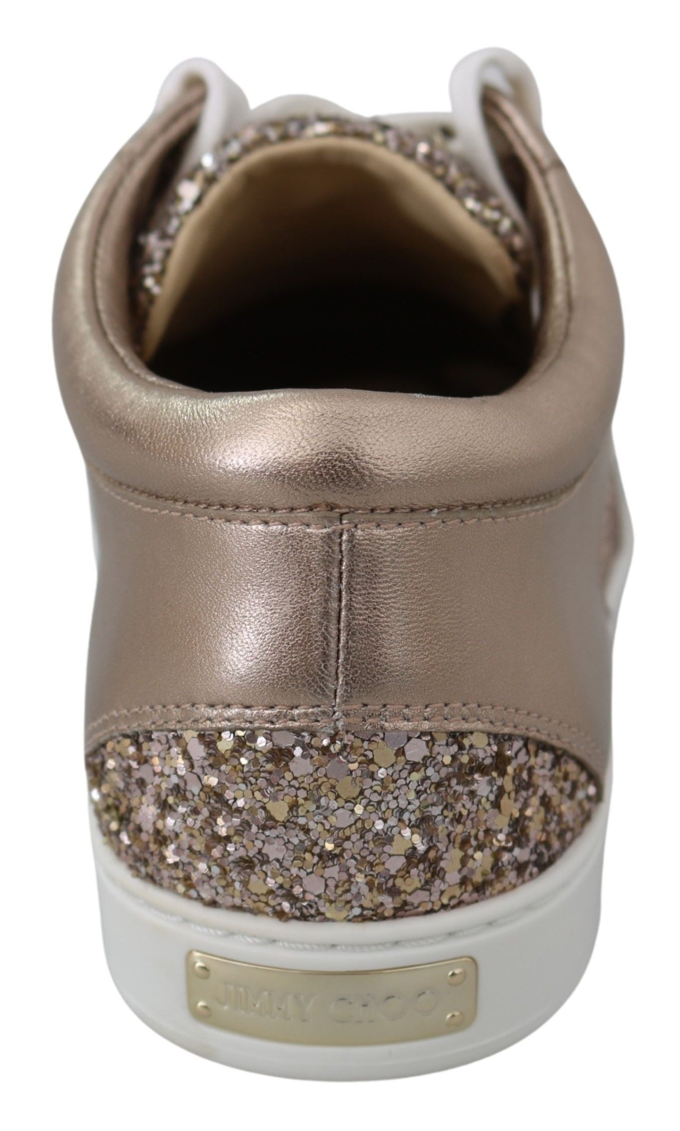 Ballet roze glitter lederen sneakers