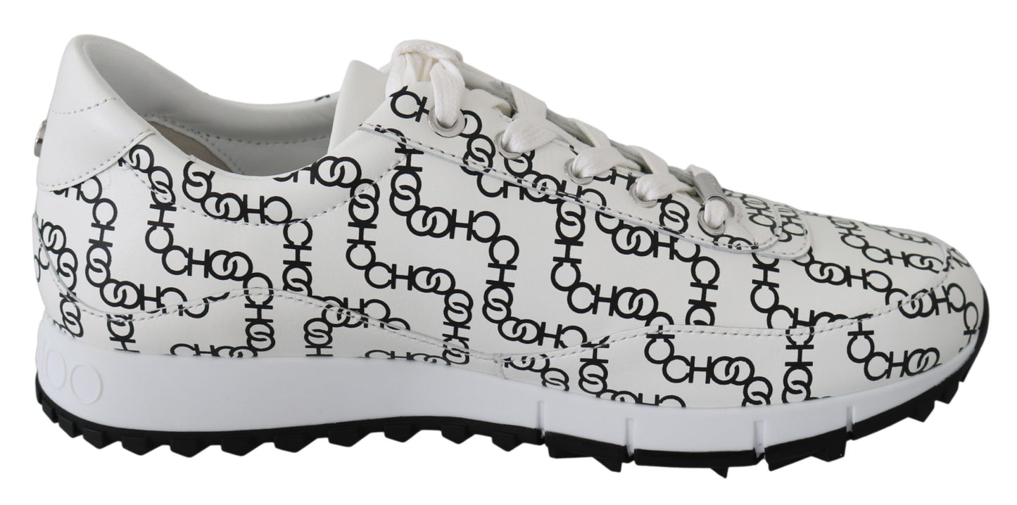 Elegante monochrome lederen sneakers