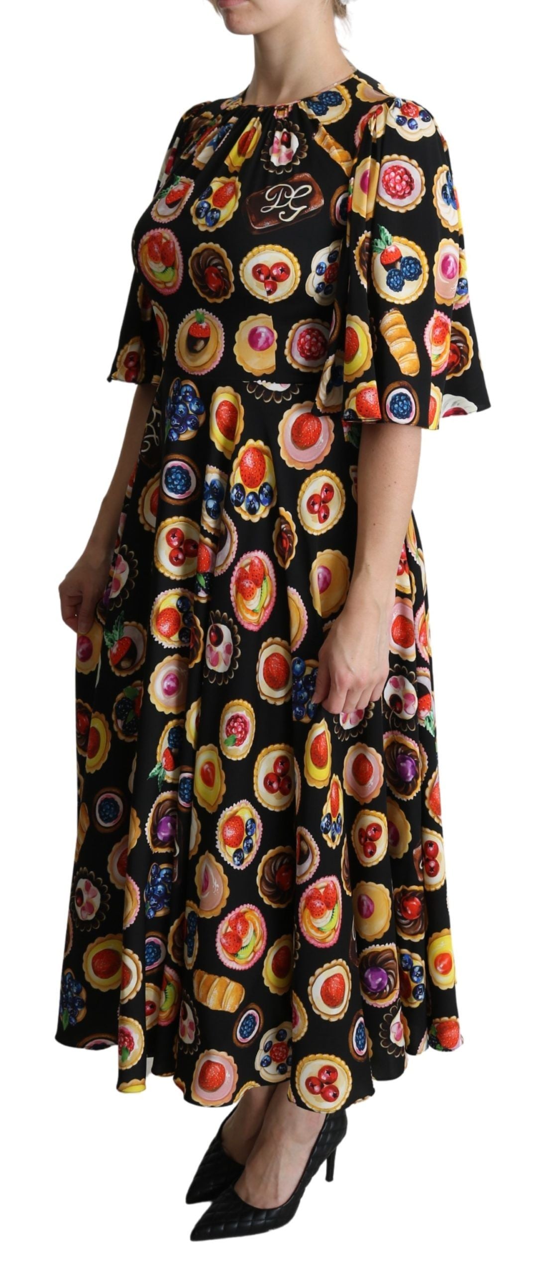 Chic Multicolor Maxi Desserts Print Dress