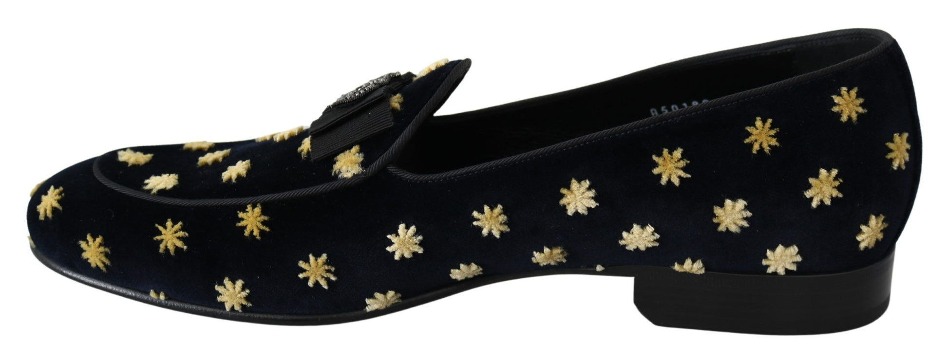 Blauw fluwelen kroon pantoffels loafers schoenen