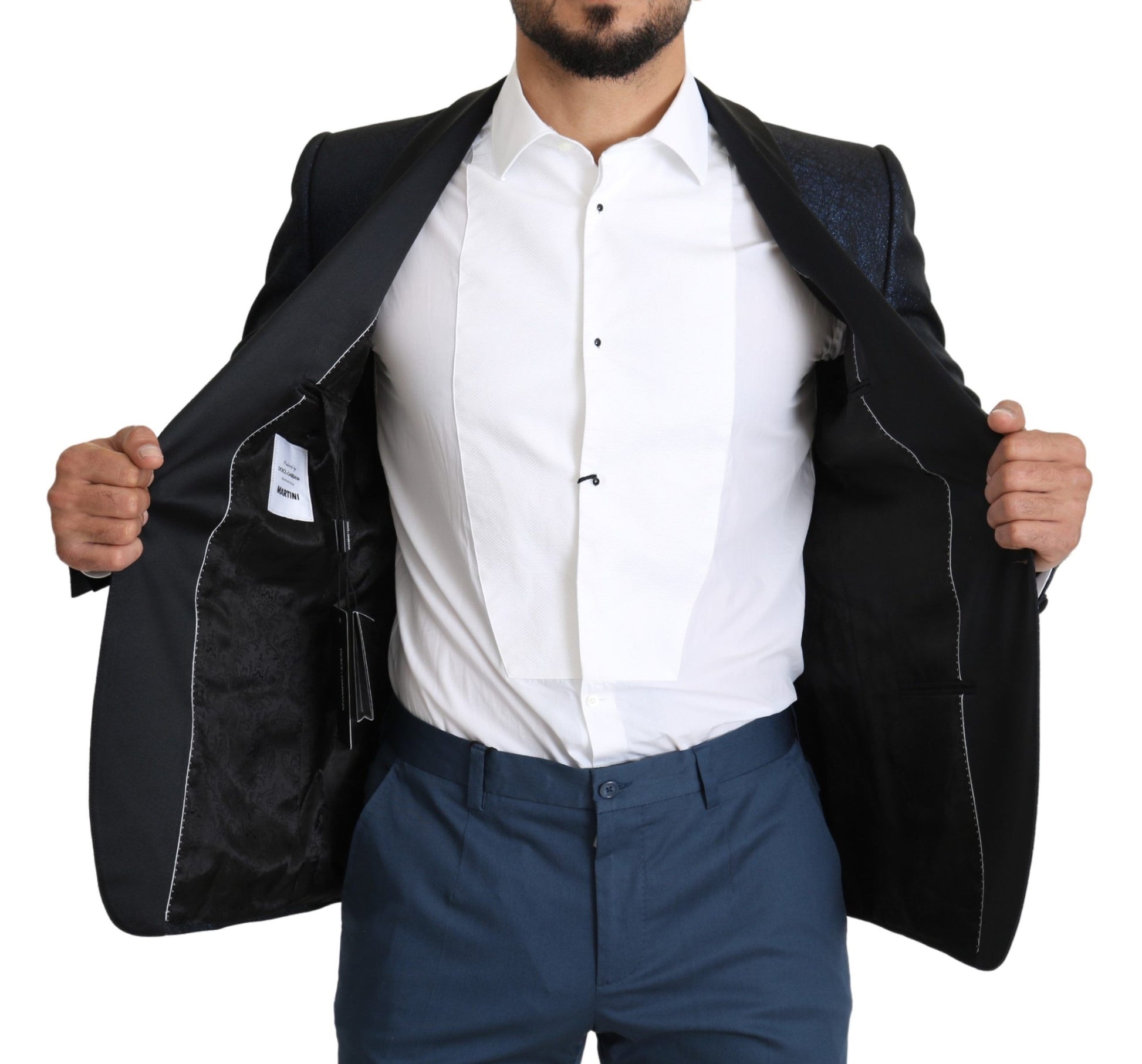 Elegante Martiniblauwe slim-fit blazer