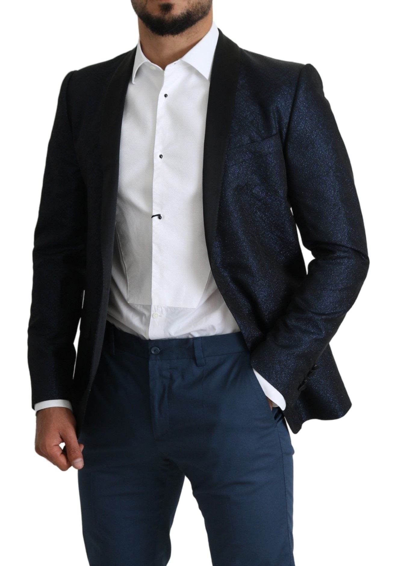 Elegante Martiniblauwe slim-fit blazer