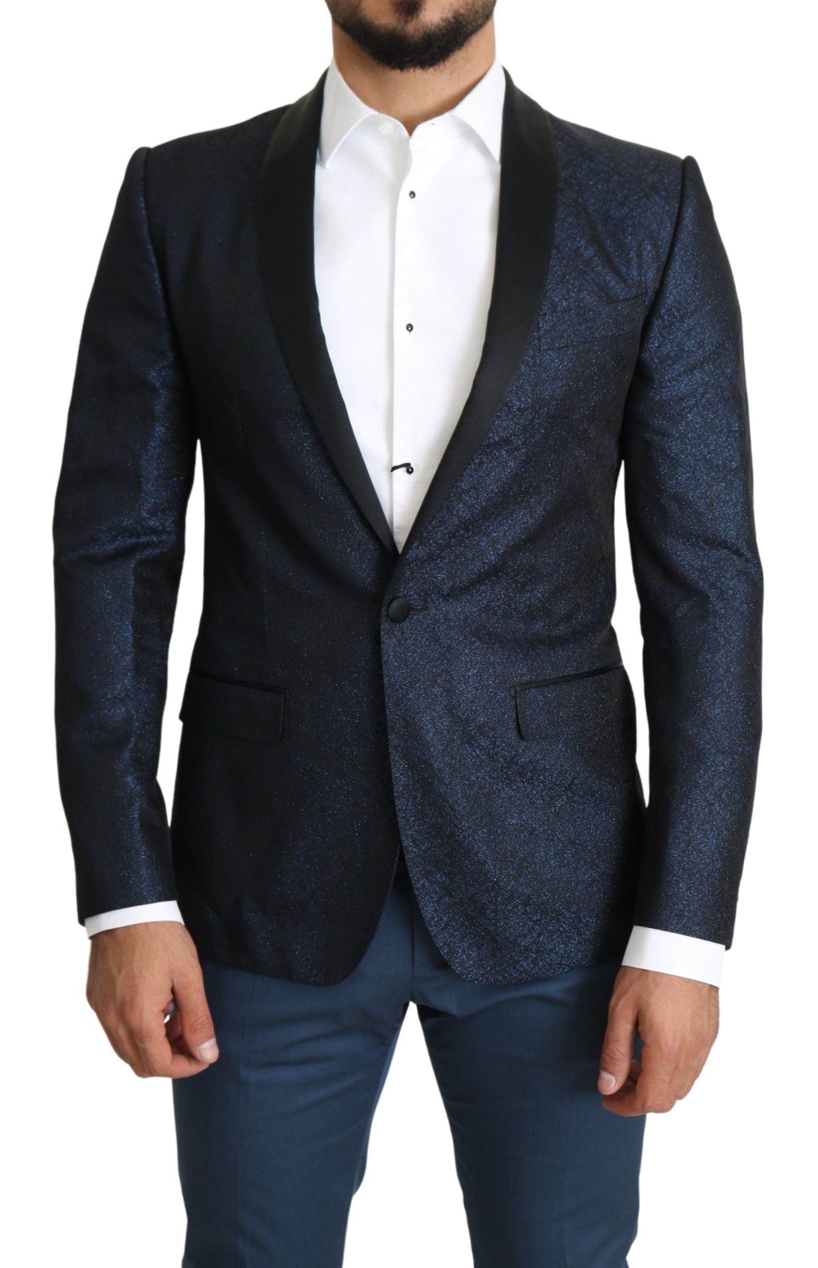 Elegante blazer de corte slim en azul Martini