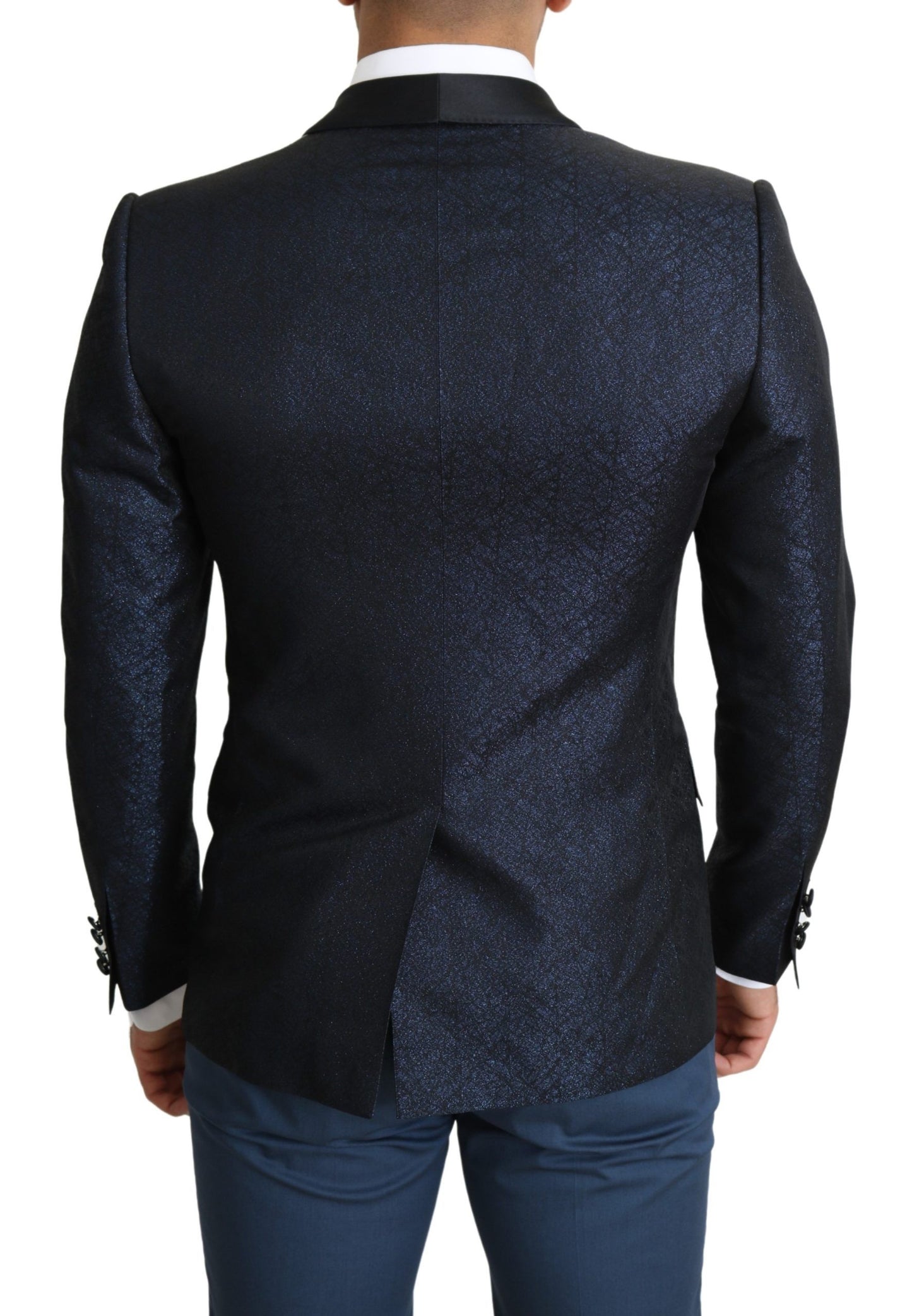 Elegante blazer de corte slim en azul Martini