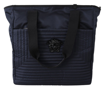 Bolso tote elegante de nailon azul