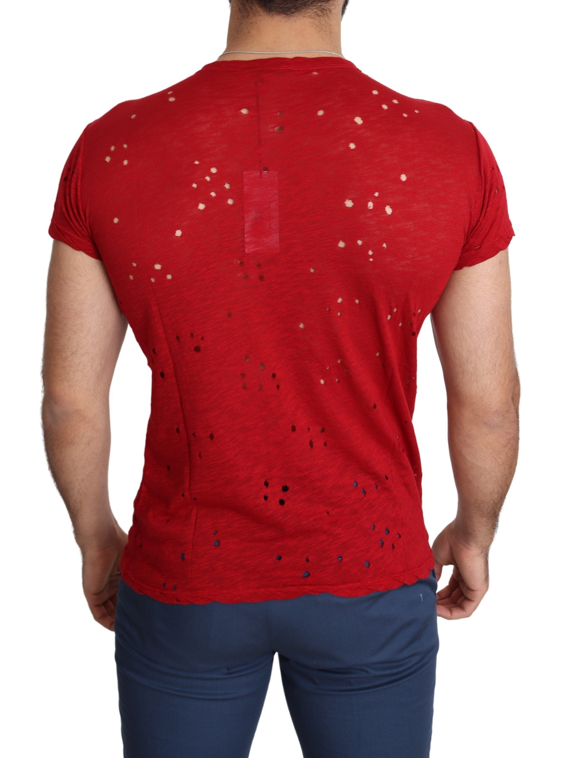 Stralend rood katoenen T-shirt, perfect voor alledaagse stijl