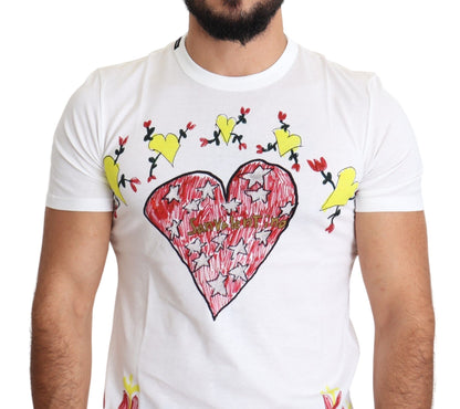 Camiseta elegante con cuello redondo y estampado de San Valentín