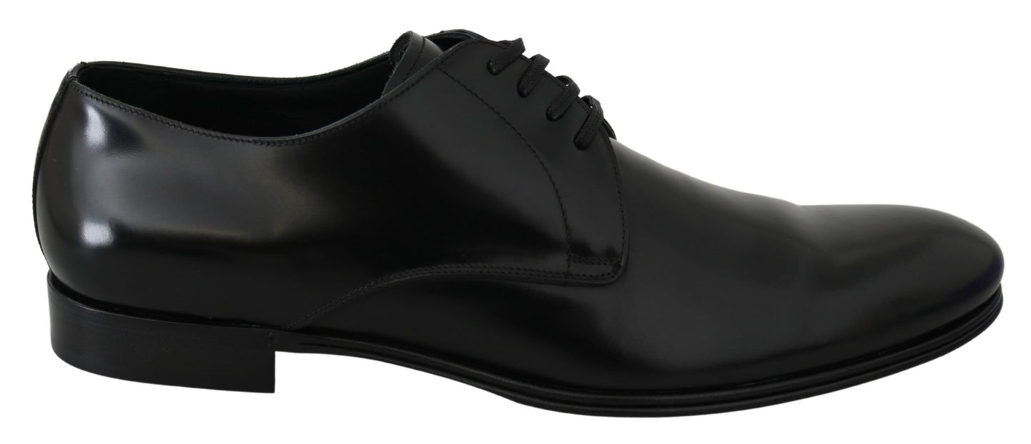 Zapatos Derby de cuero negros elegantes