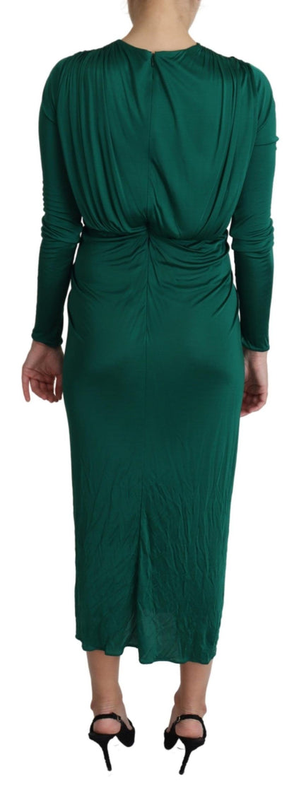 Emerald elegantie bodycon midi-jurk